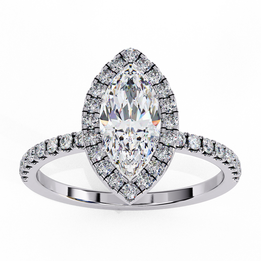 Twilight Flame Solitaire Ring