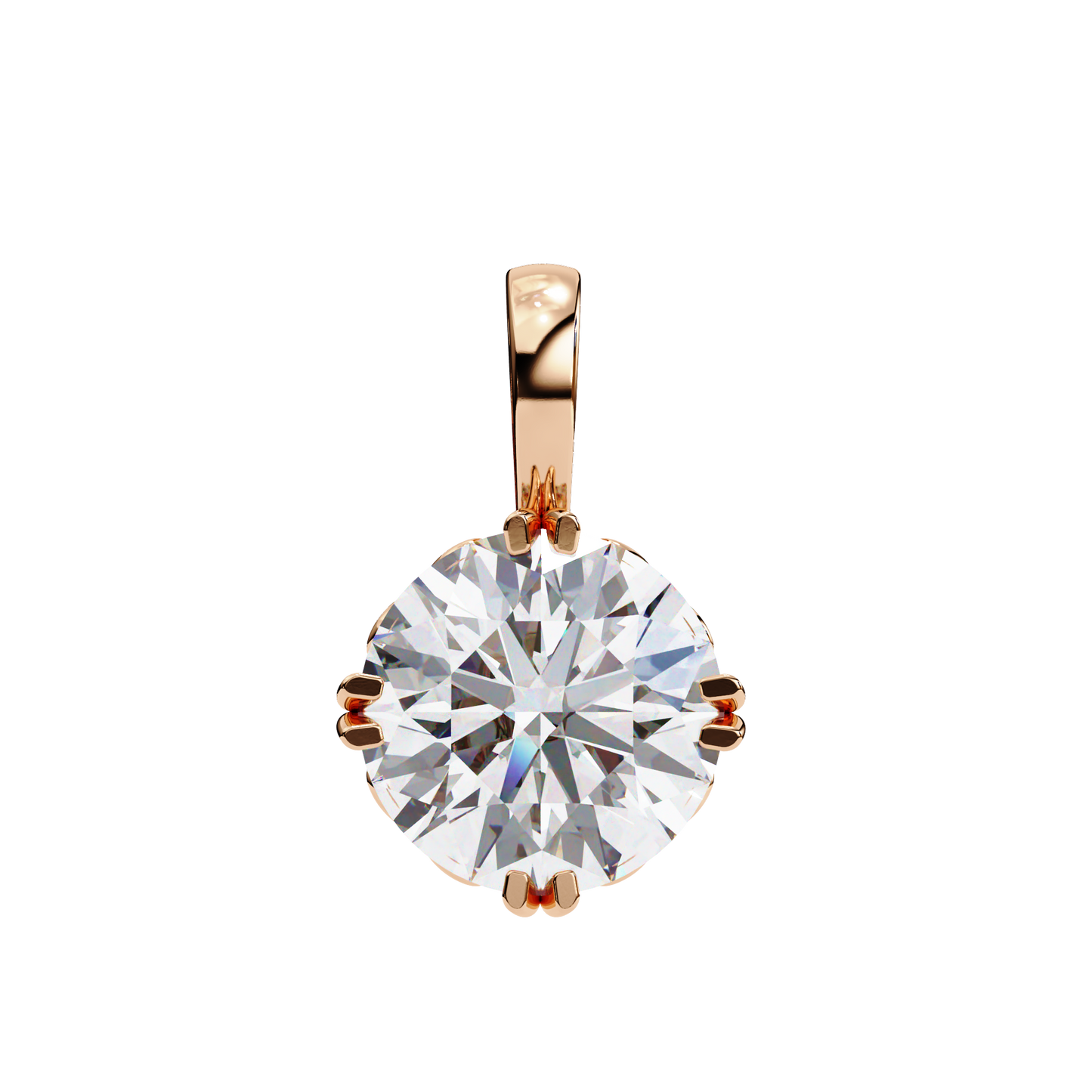 Rondelle Solitaire Pendant
