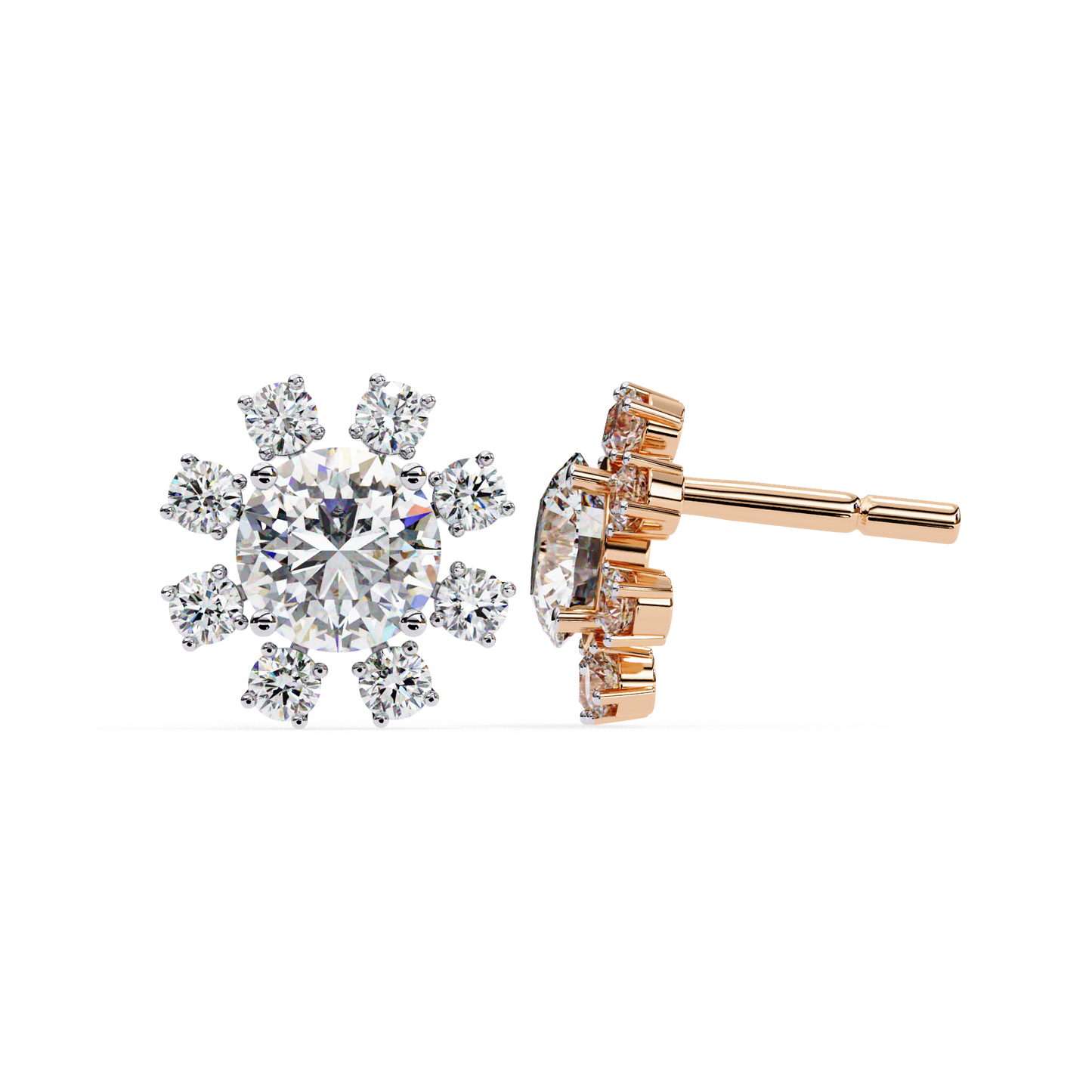 Lumio Halo Solitaire Studs