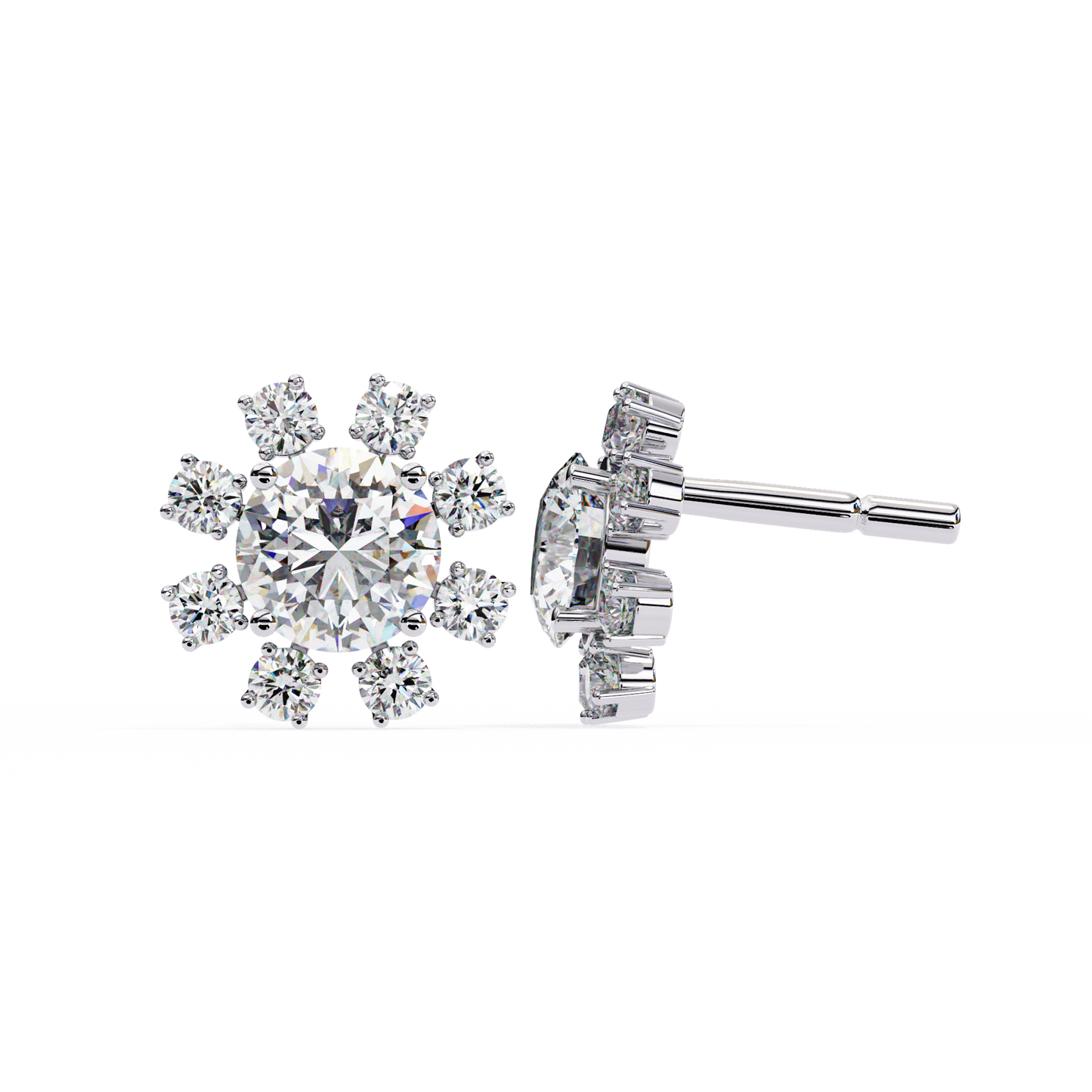 Lumio Halo Solitaire Studs