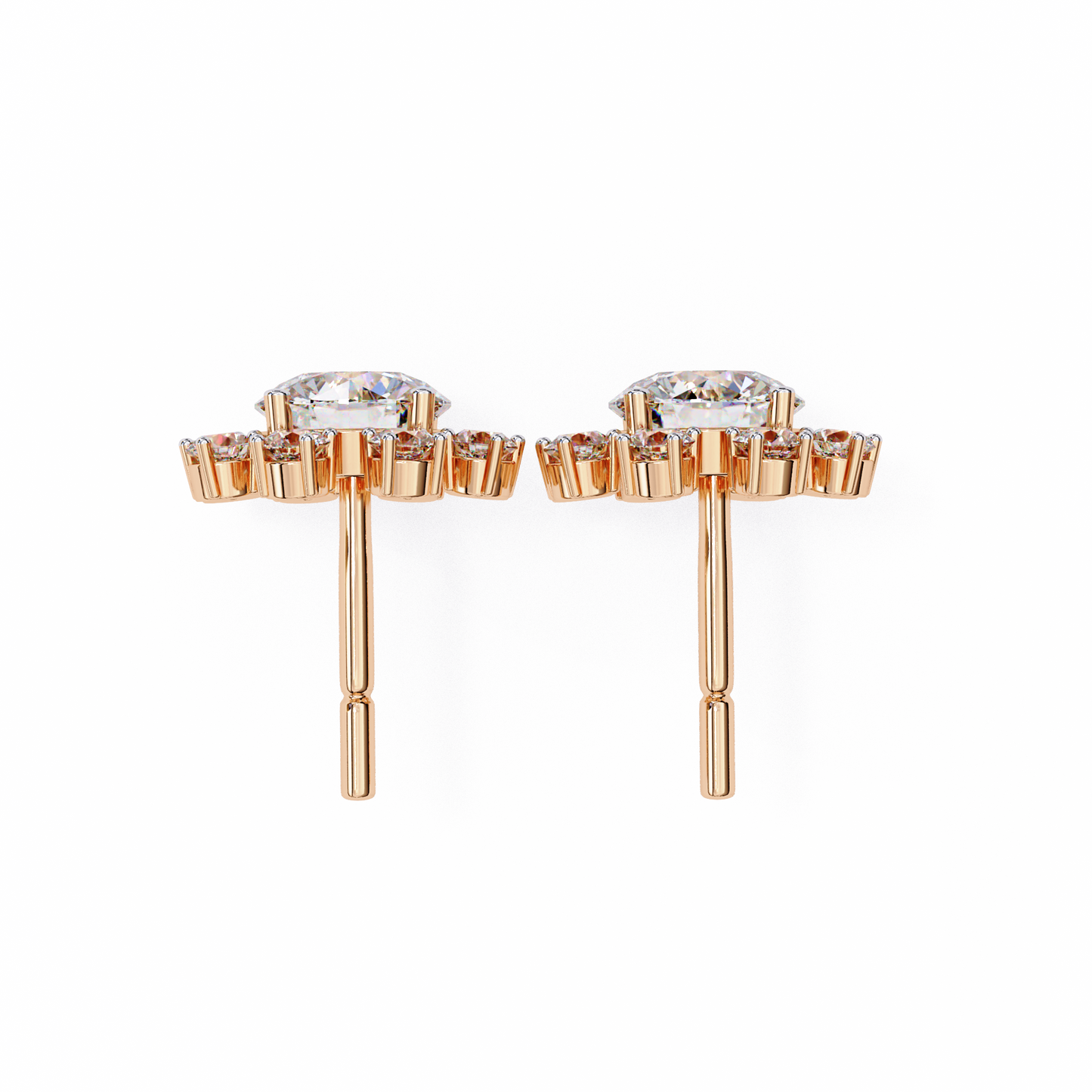 Lumio Halo Solitaire Studs
