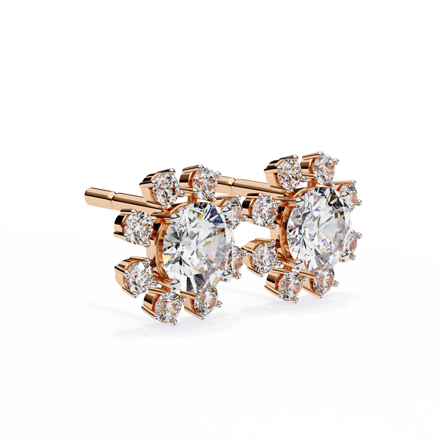 Lumio Halo Solitaire Studs