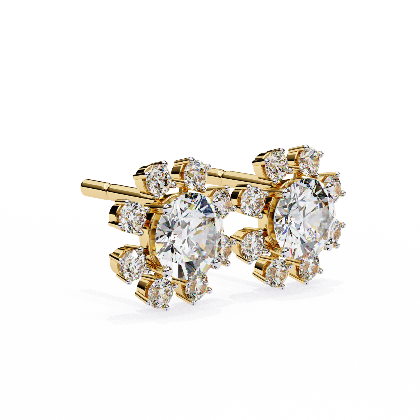 Lumio Halo Solitaire Studs