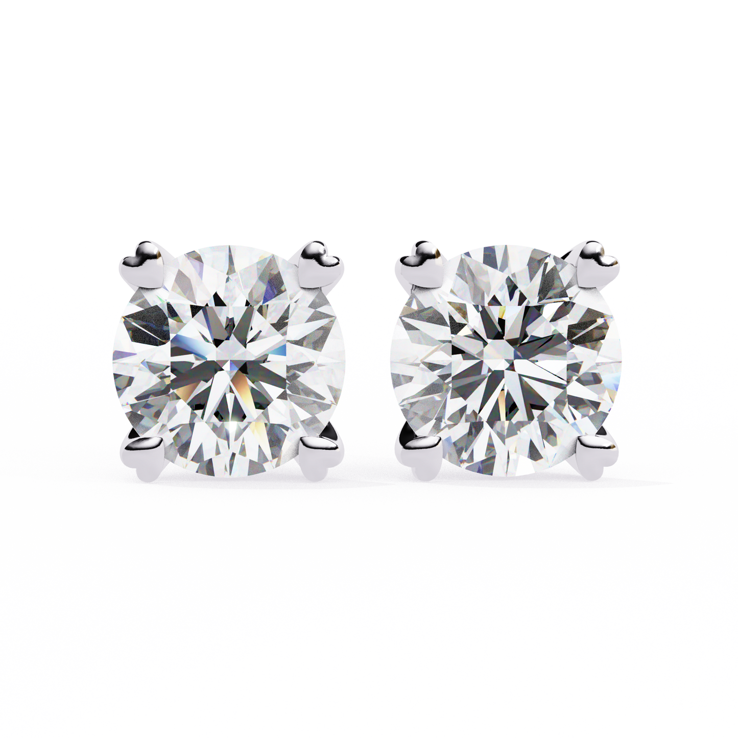Heartelle Solitaire Studs