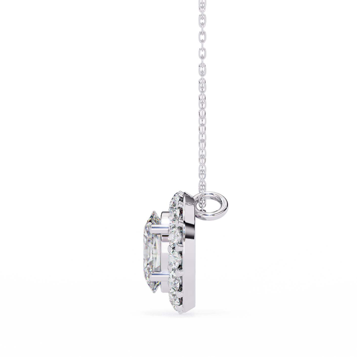 Ovallia Diamond Pendant