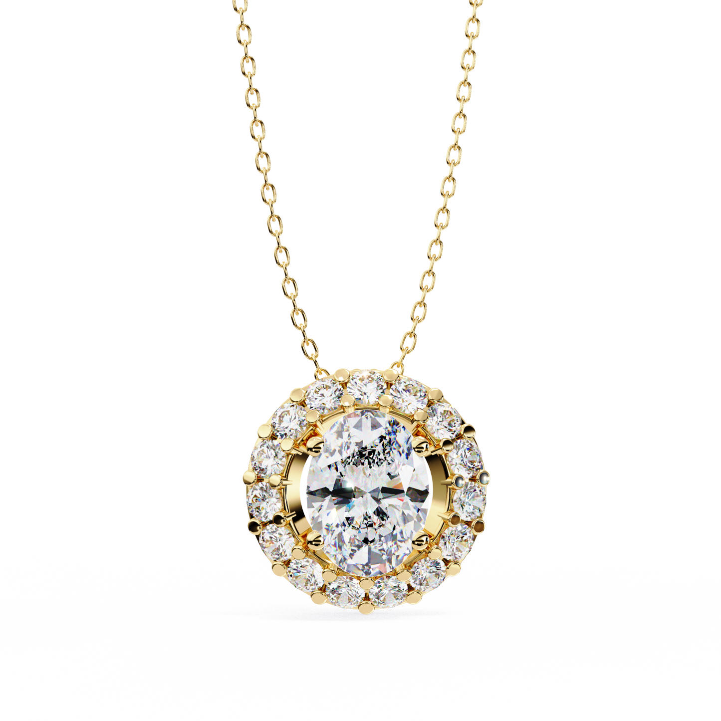 Ovallia Diamond Pendant