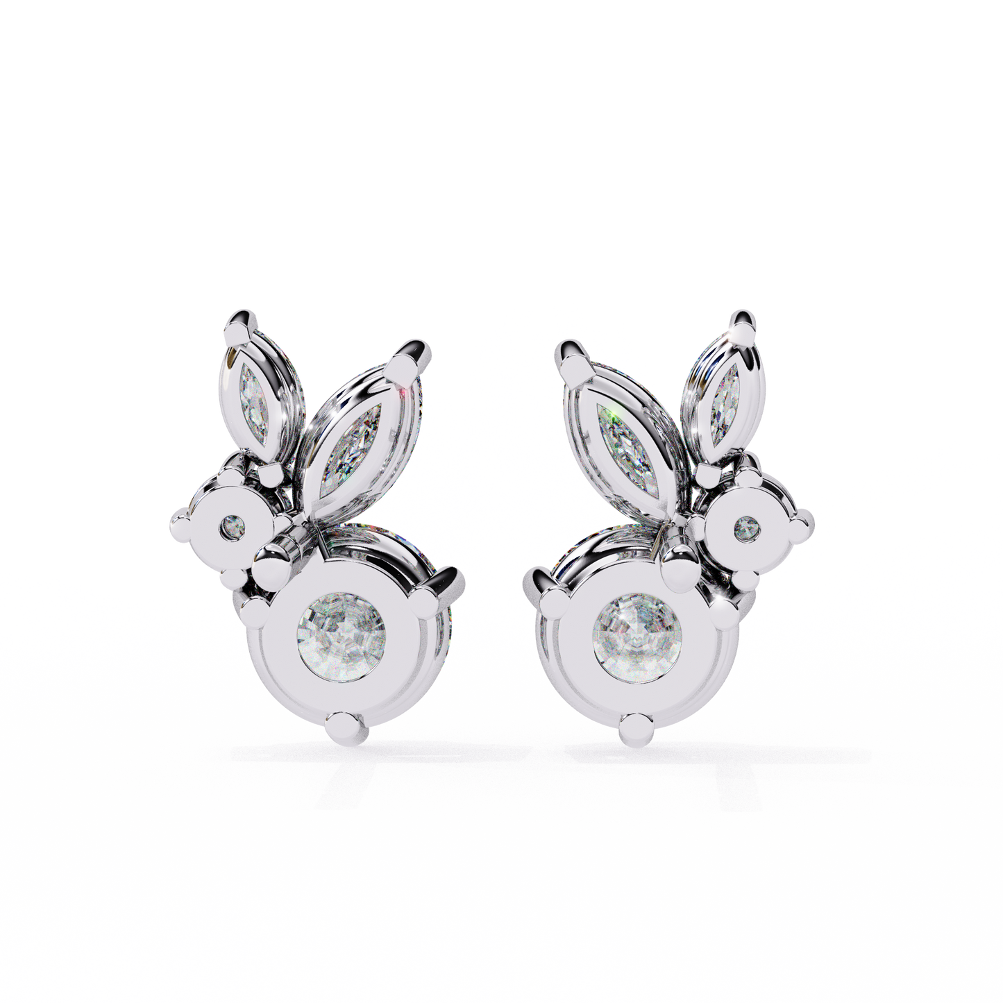 Lunara Trio Solitaires Studs
