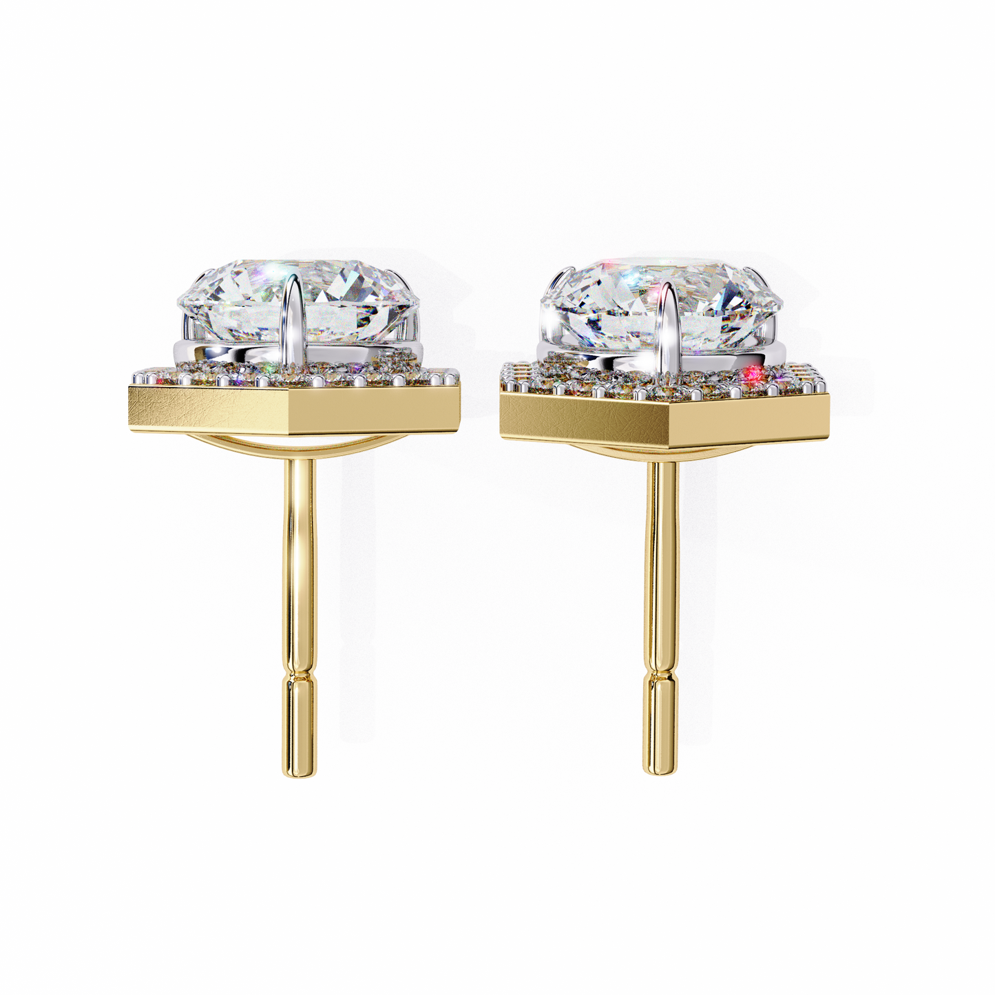 HaloHexa Solitaire Studs