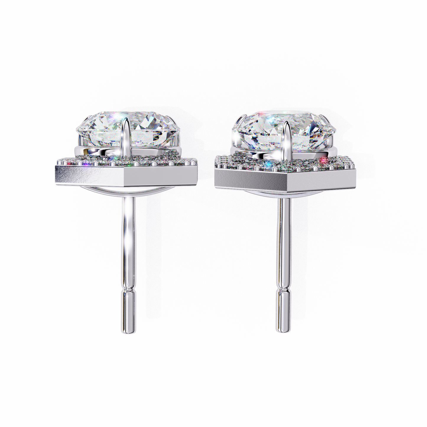 HaloHexa Solitaire Studs
