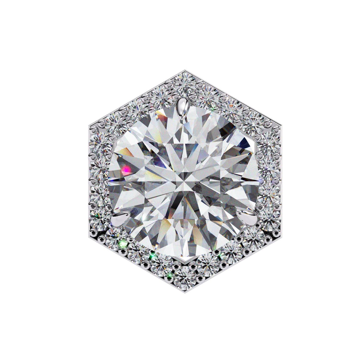 HaloHexa Solitaire Studs