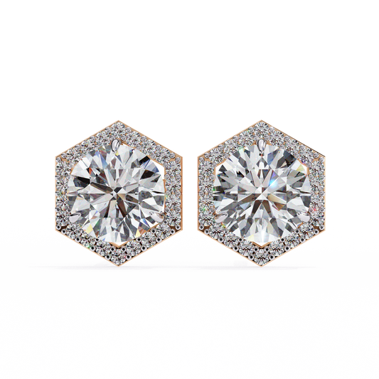 HaloHexa Solitaire Studs