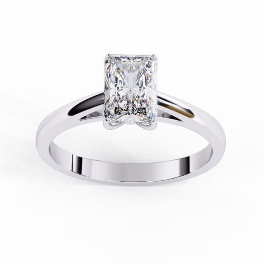 Fire Glow Solitaire Ring