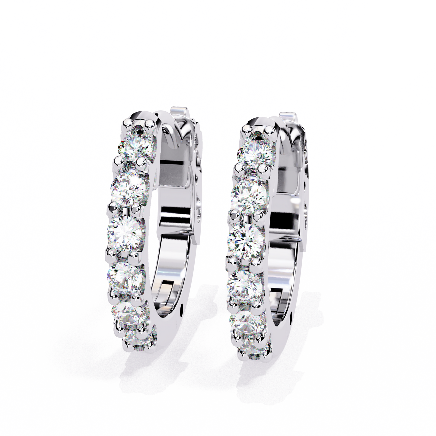 Twinkle Six Diamonds Hoops