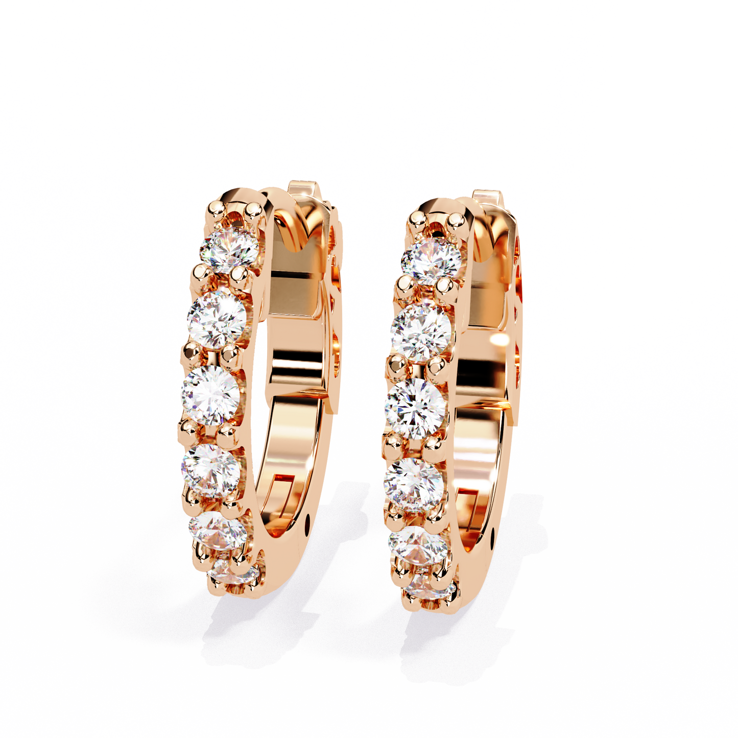 Twinkle Six Diamonds Hoops