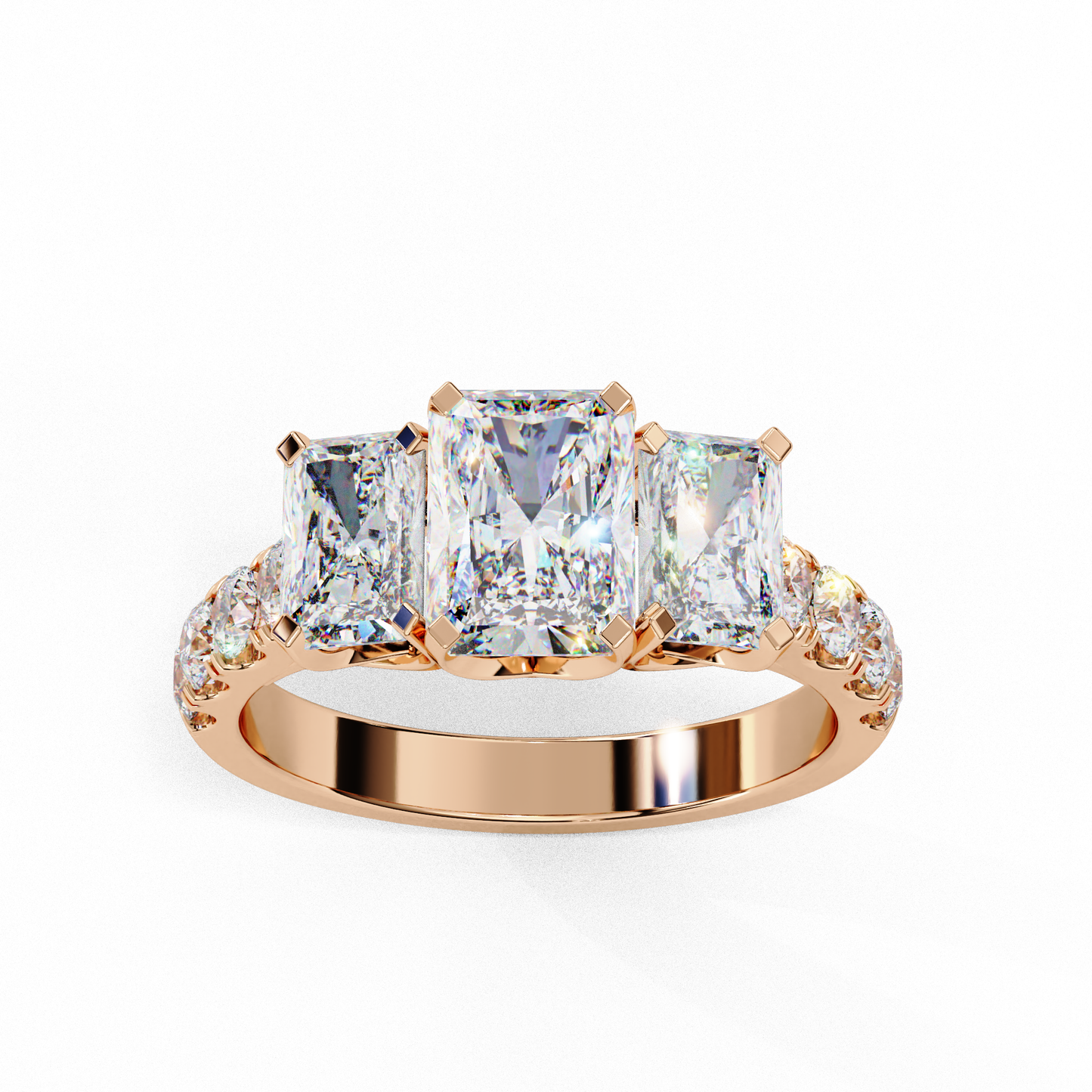 Radiant Trilogy Solitaire Ring