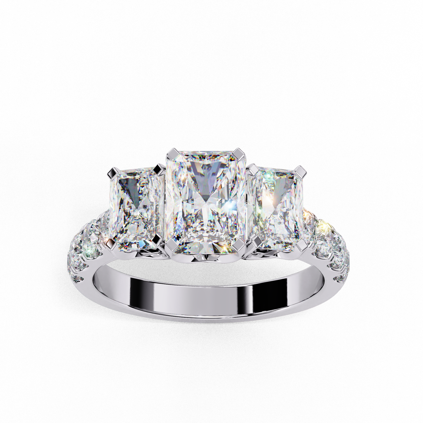 Radiant Trilogy Solitaire Ring