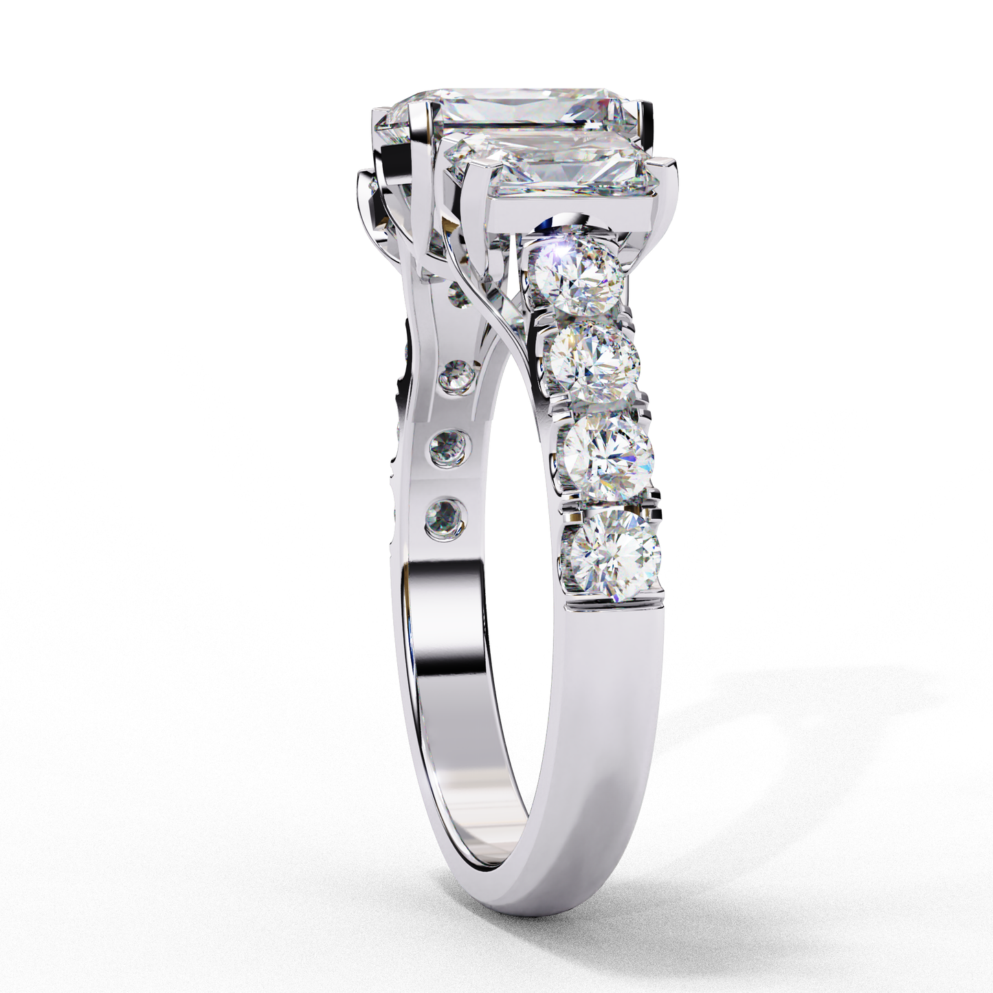 Radiant Trilogy Solitaire Ring