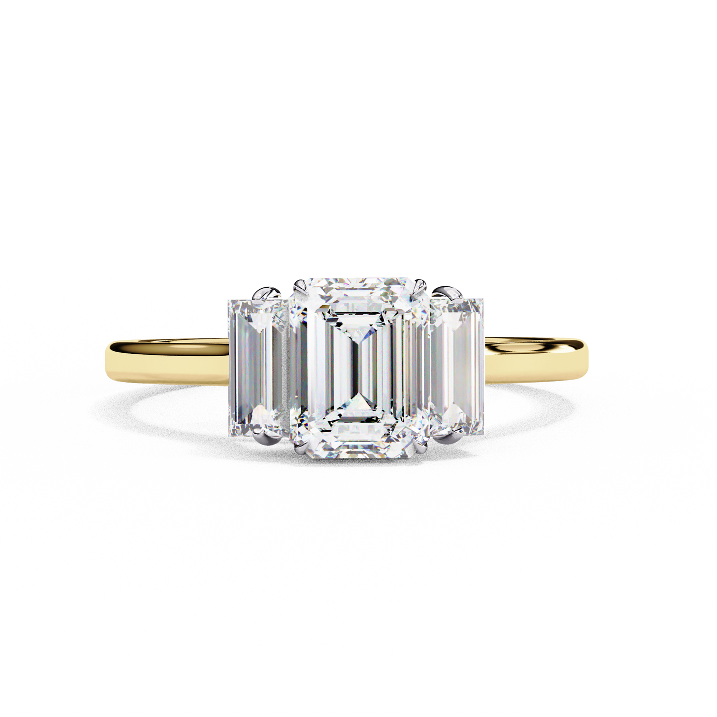 Emerald Echo Solitaire Ring