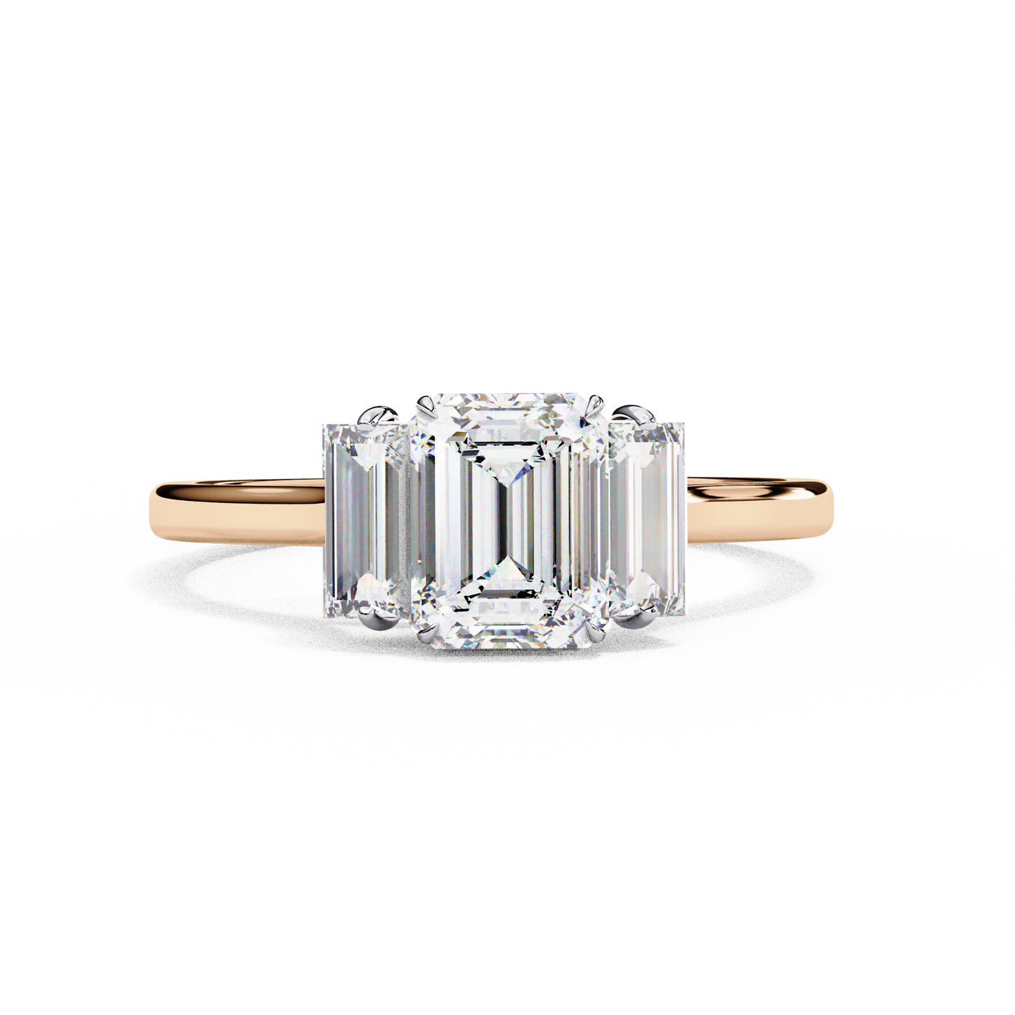 Emerald Echo Solitaire Ring