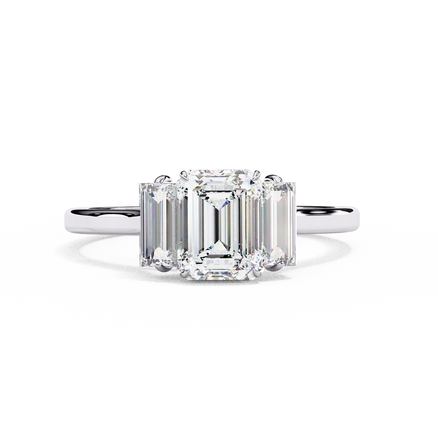 Emerald Echo Solitaire Ring