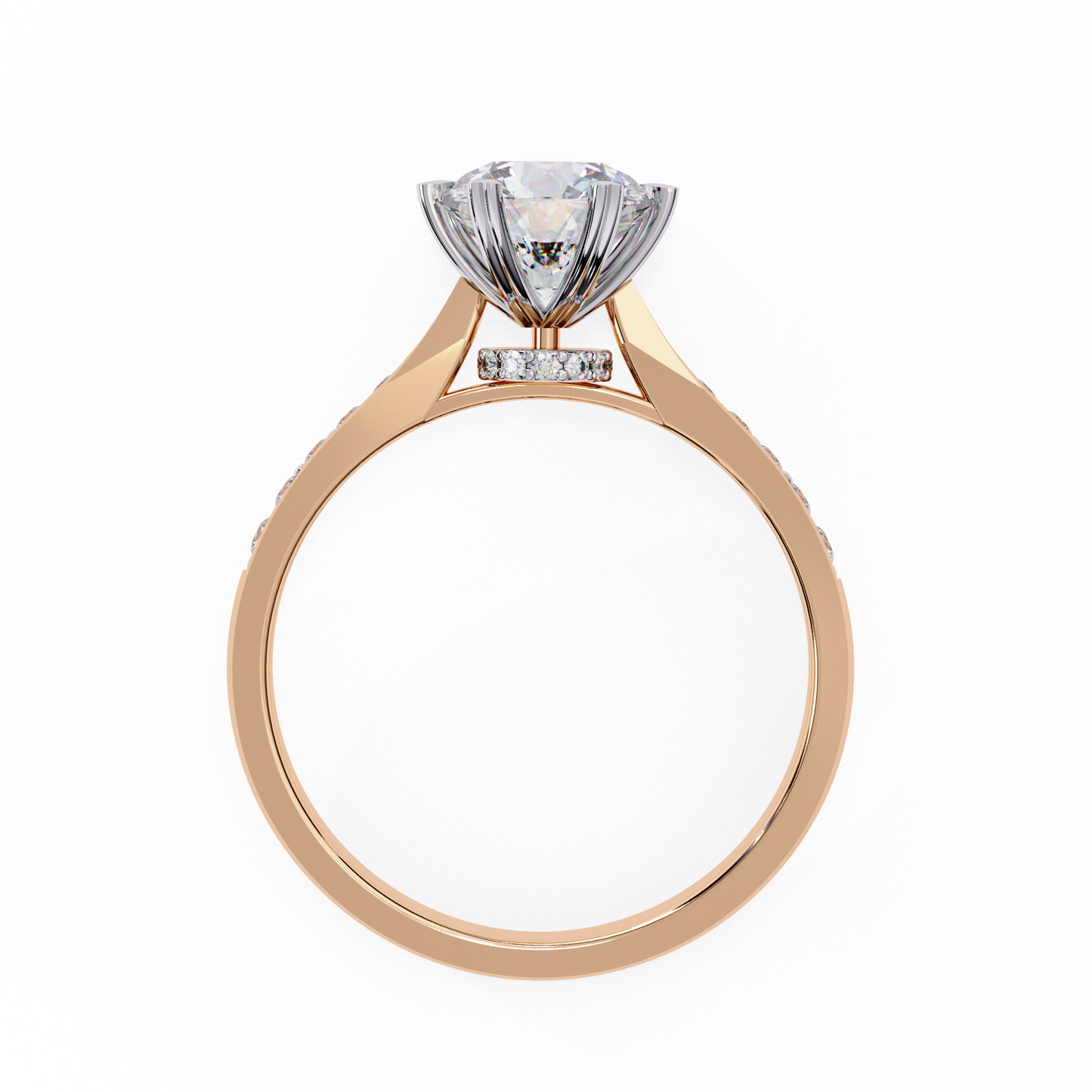 Brilliance Row Solitaire Ring