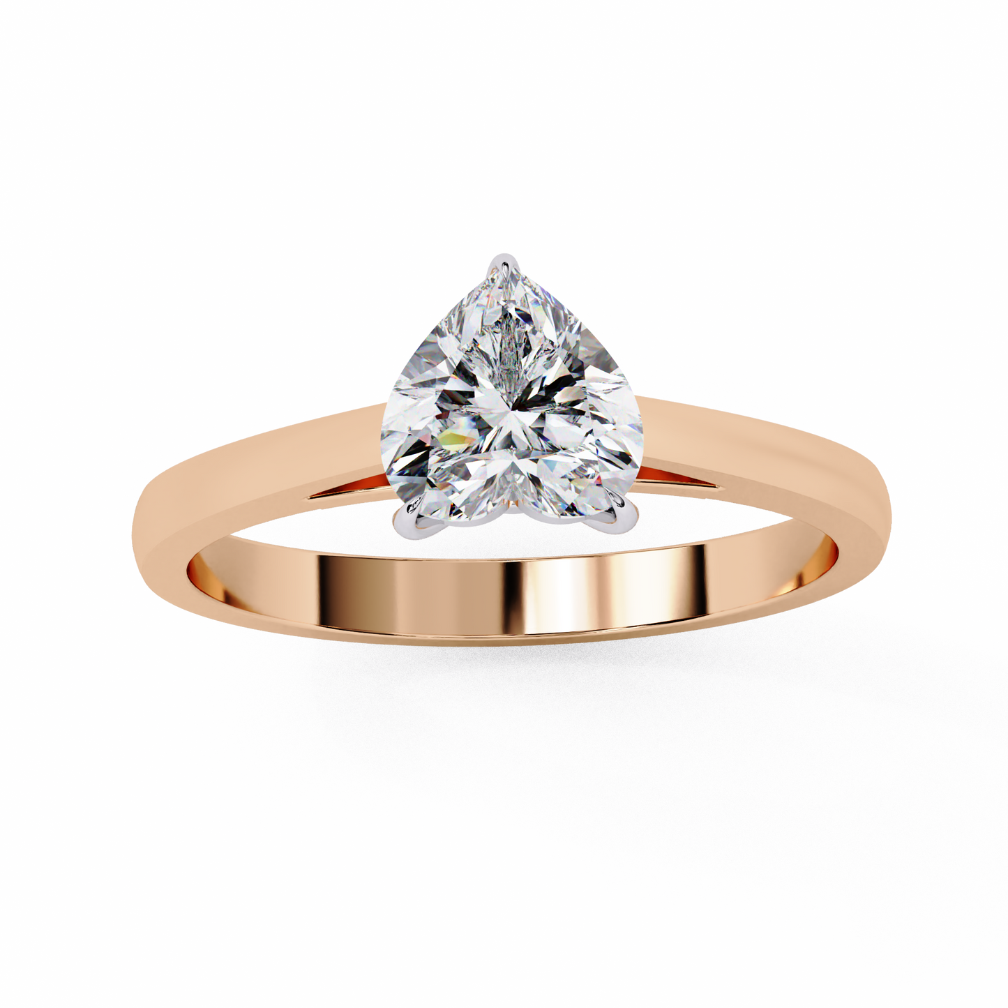 True Heart Solitaire Ring