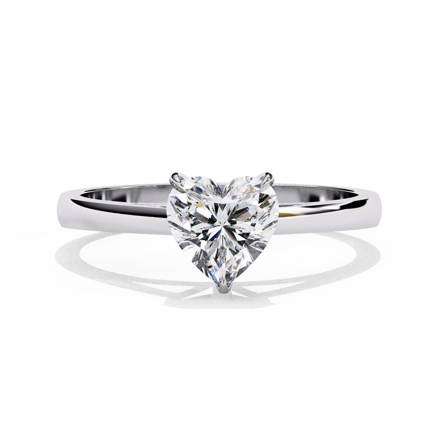 True Heart Solitaire Ring