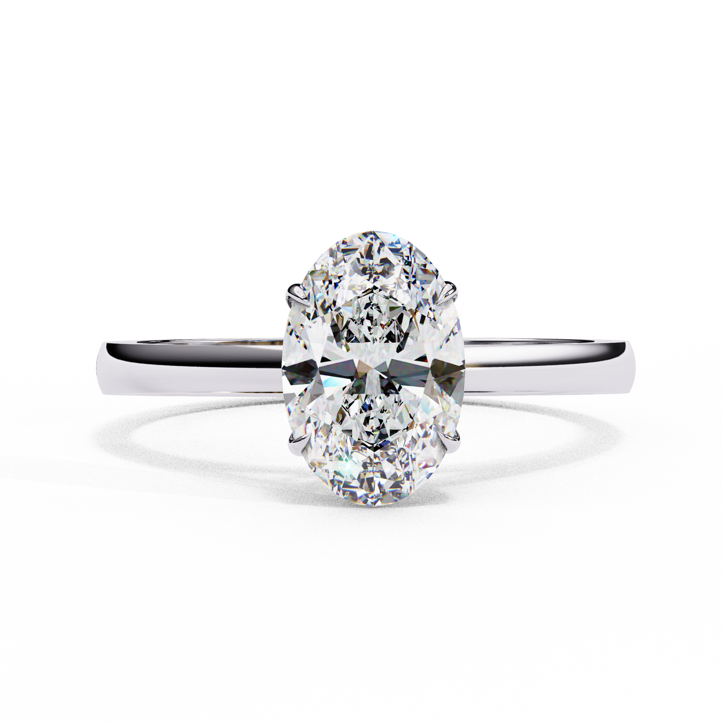 Oval Essence Solitaire Ring