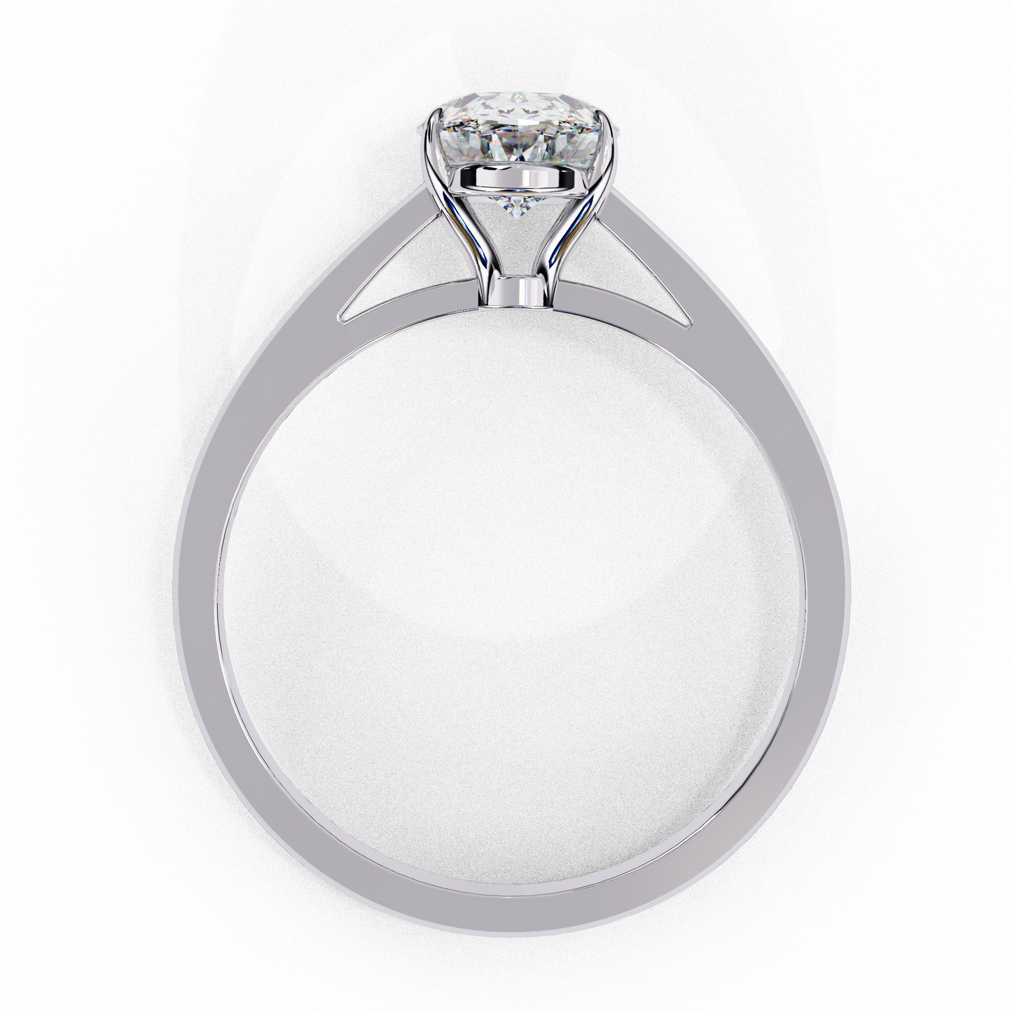 Oval Essence Solitaire Ring
