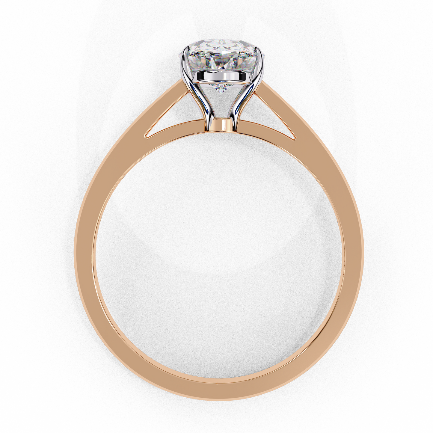 Oval Essence Solitaire Ring