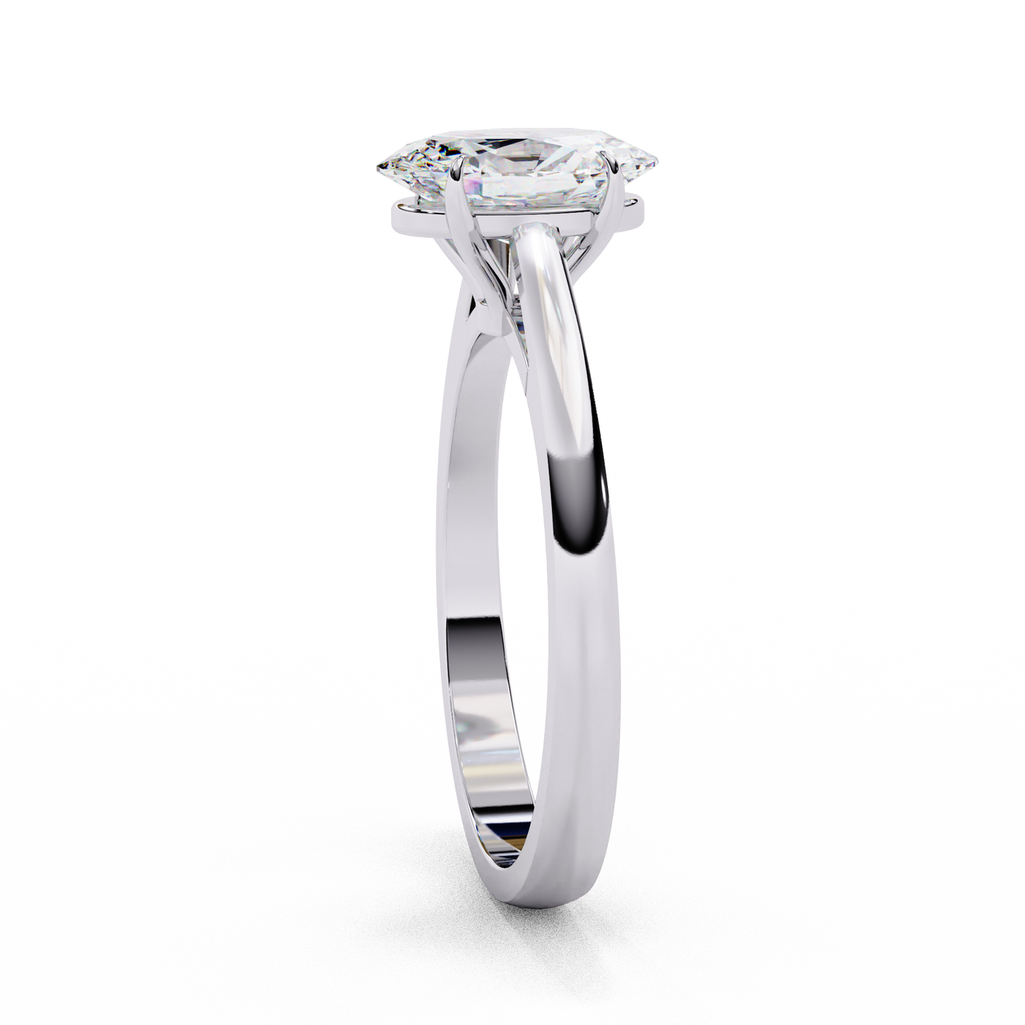 Oval Essence Solitaire Ring
