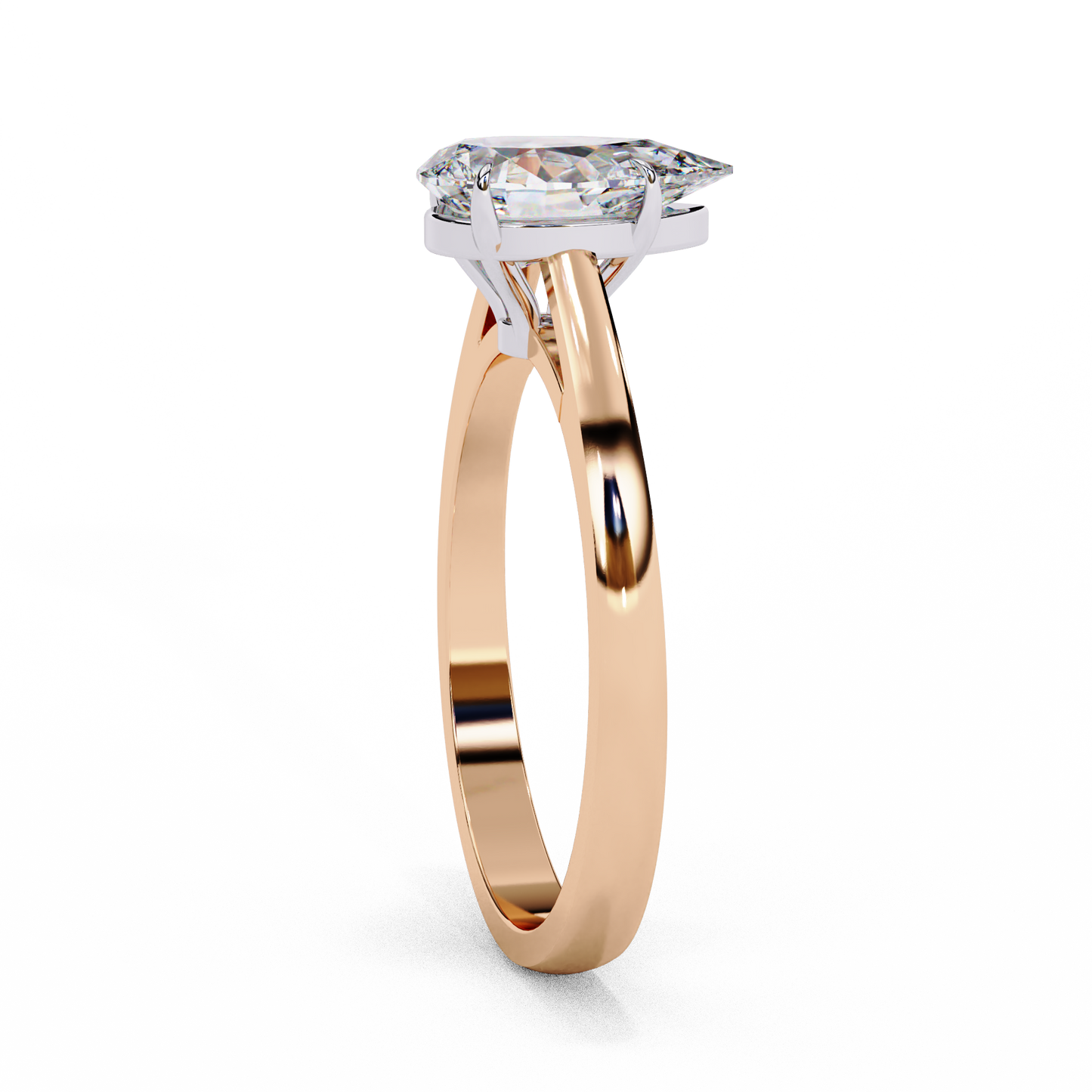 Luminous Drop Solitaire Ring