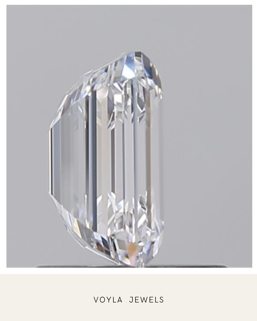 Lab Grown Emerald Diamond 1.00ct D VS2