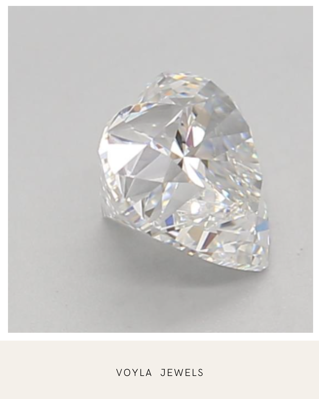 Lab Grown Heart Diamond 1.00ct E IF