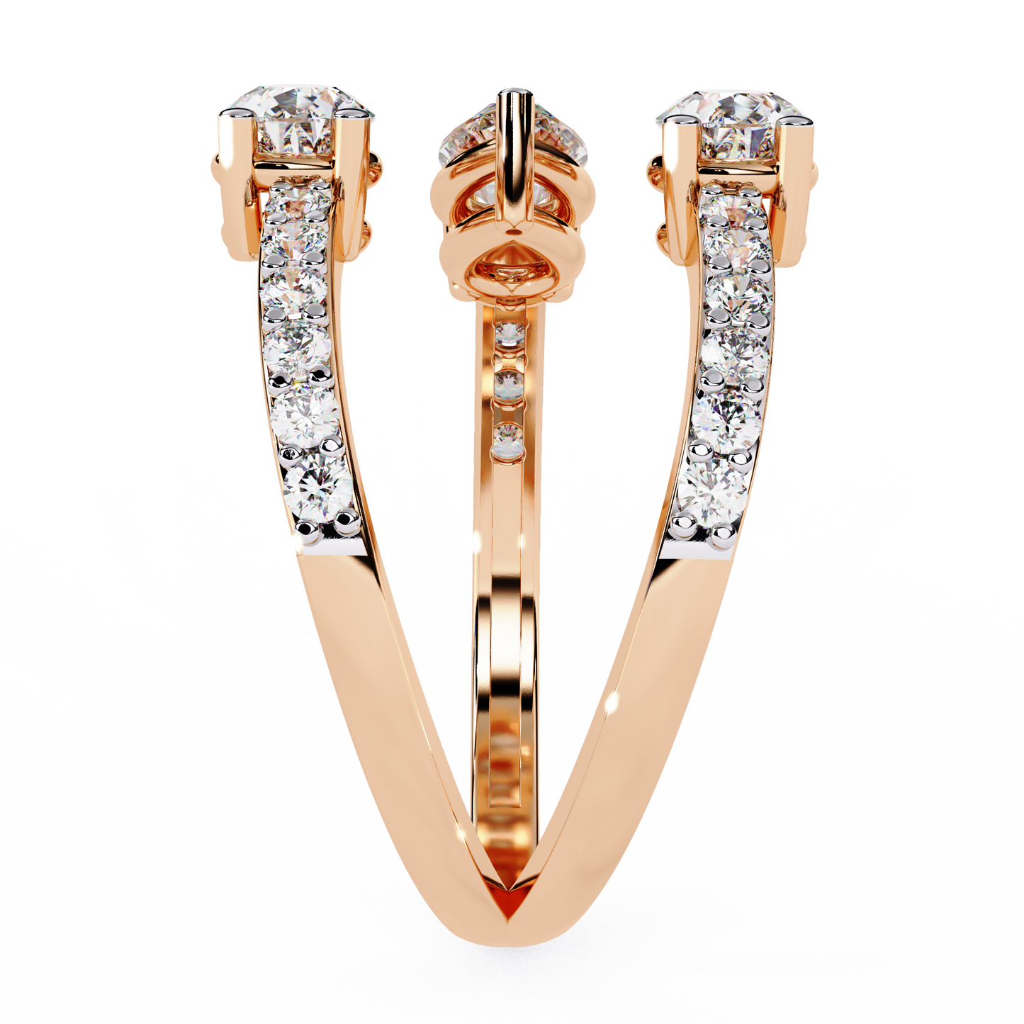 Trinity Bloom Diamonds Ring