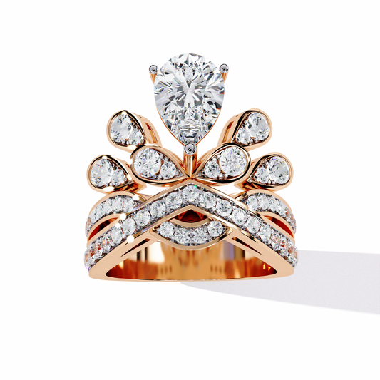 Crown Luster Solitaire Ring