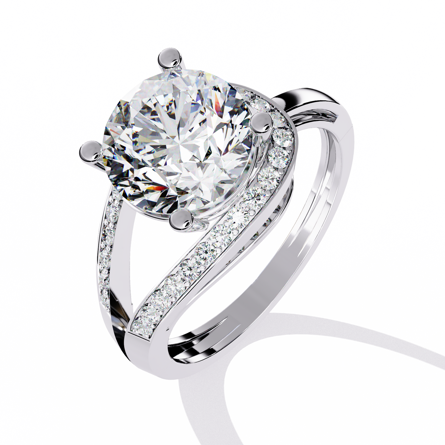 Twilight Embrace Solitaire Ring