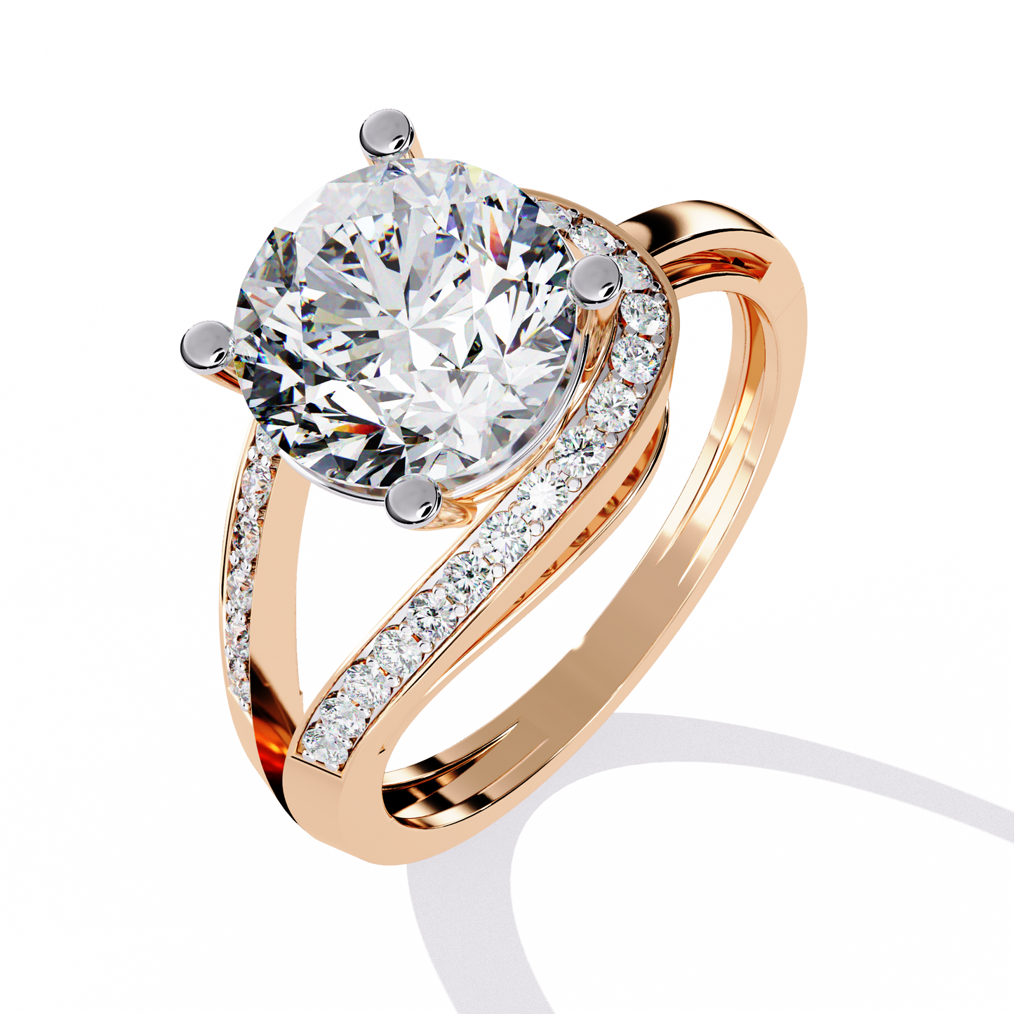 Twilight Embrace Solitaire Ring