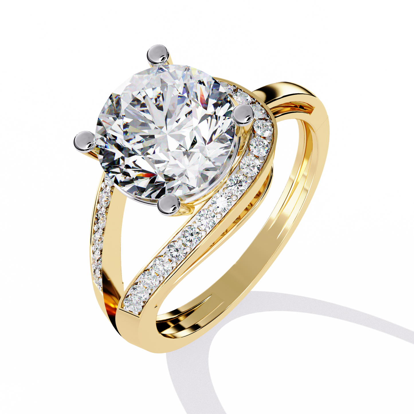 Twilight Embrace Solitaire Ring