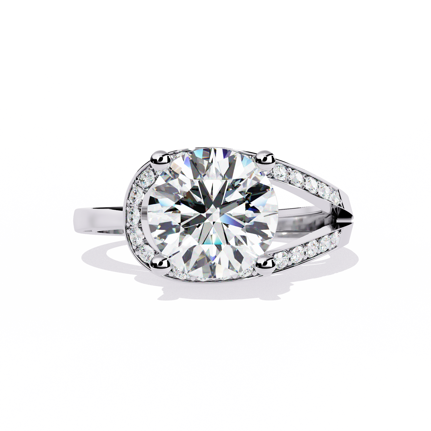 Twilight Embrace Solitaire Ring