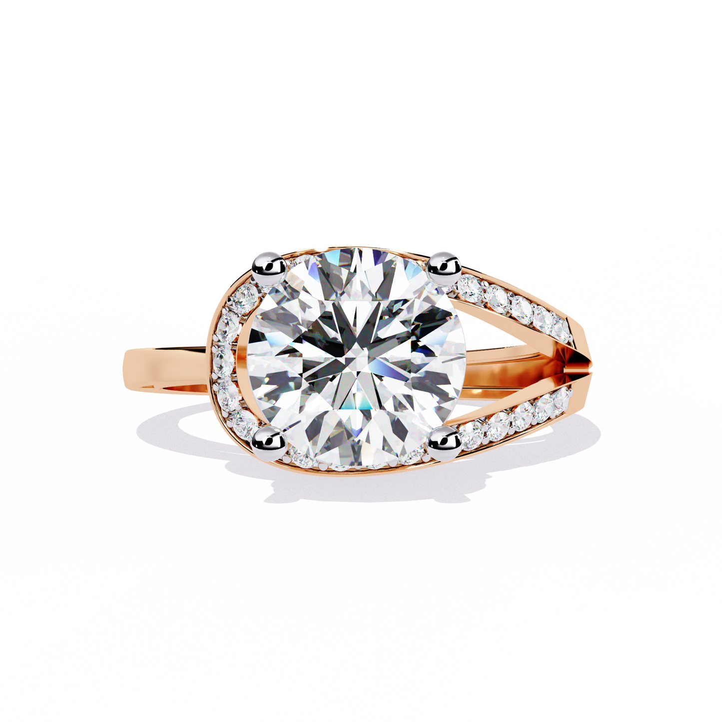 Twilight Embrace Solitaire Ring