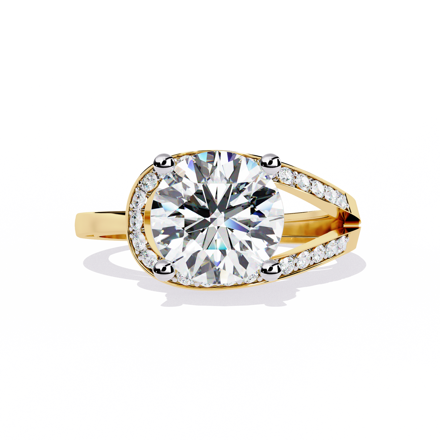 Twilight Embrace Solitaire Ring