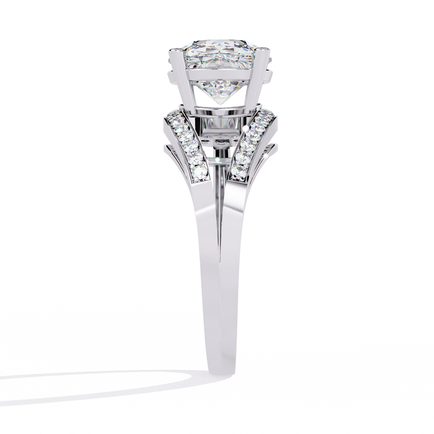 Twilight Embrace Solitaire Ring