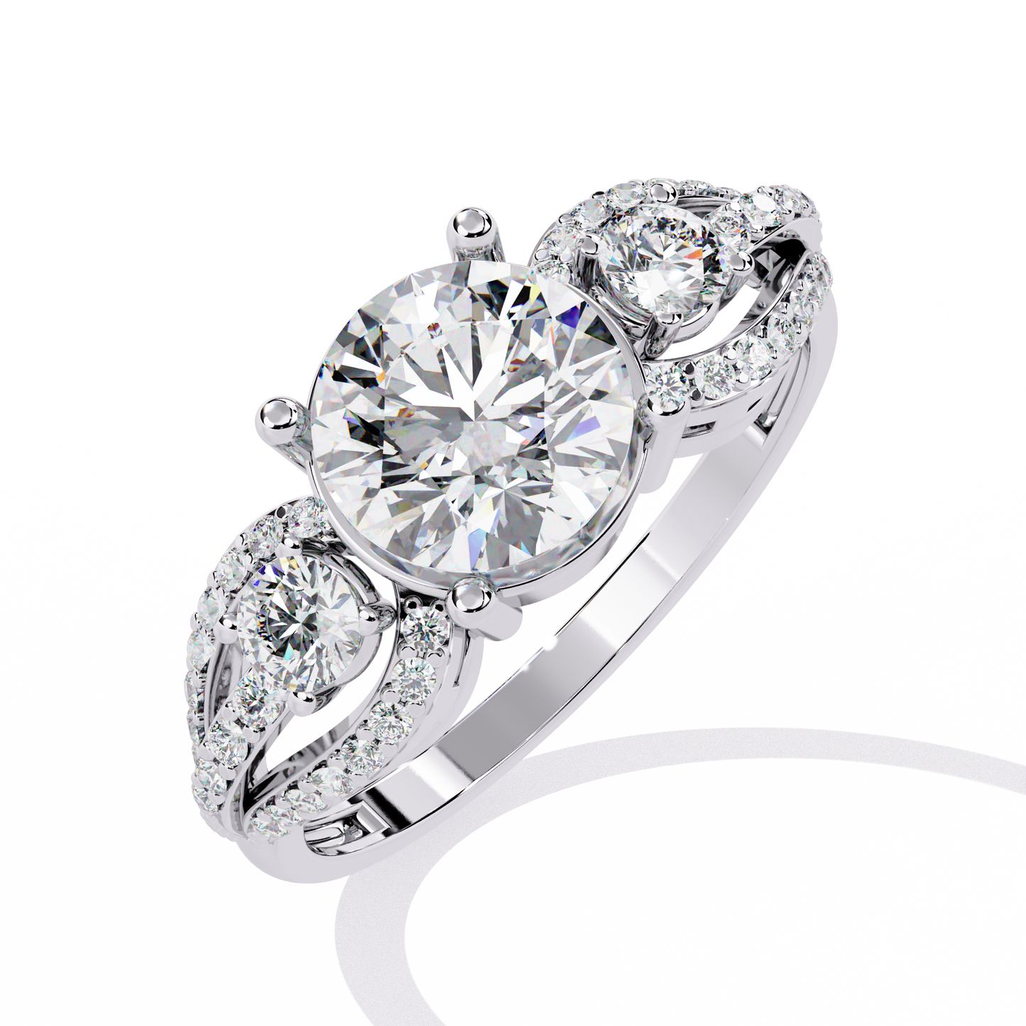 Eternal Halo Solitaire Ring