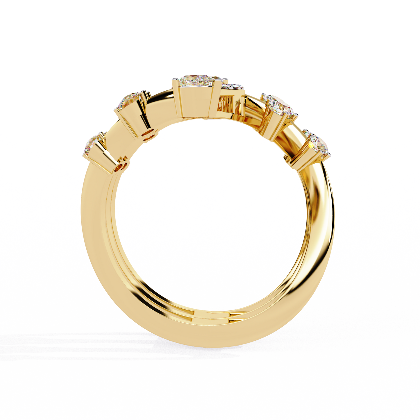 Radiant Plume Diamonds Ring