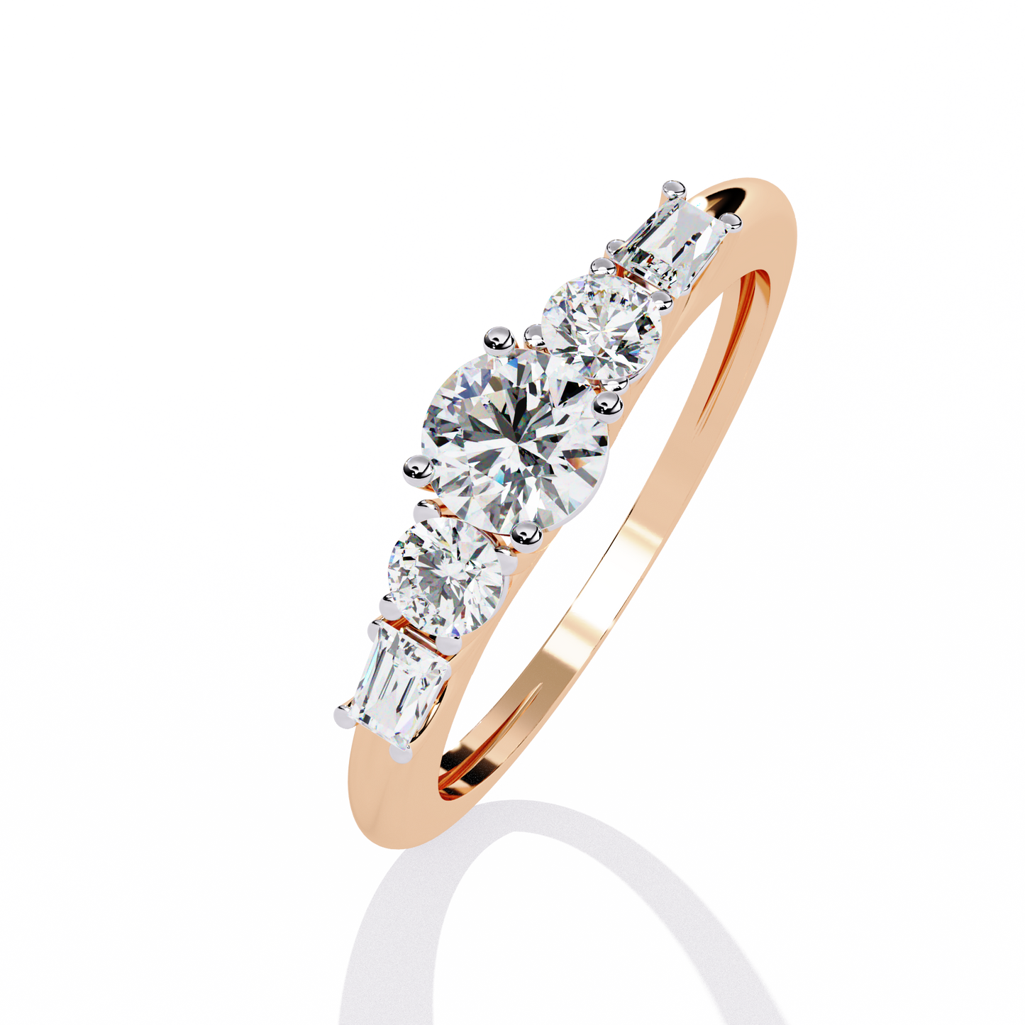 Dual Destiny Diamond Engagement Ring