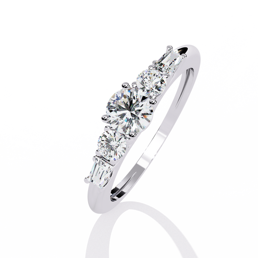 Dual Destiny Diamond Engagement Ring