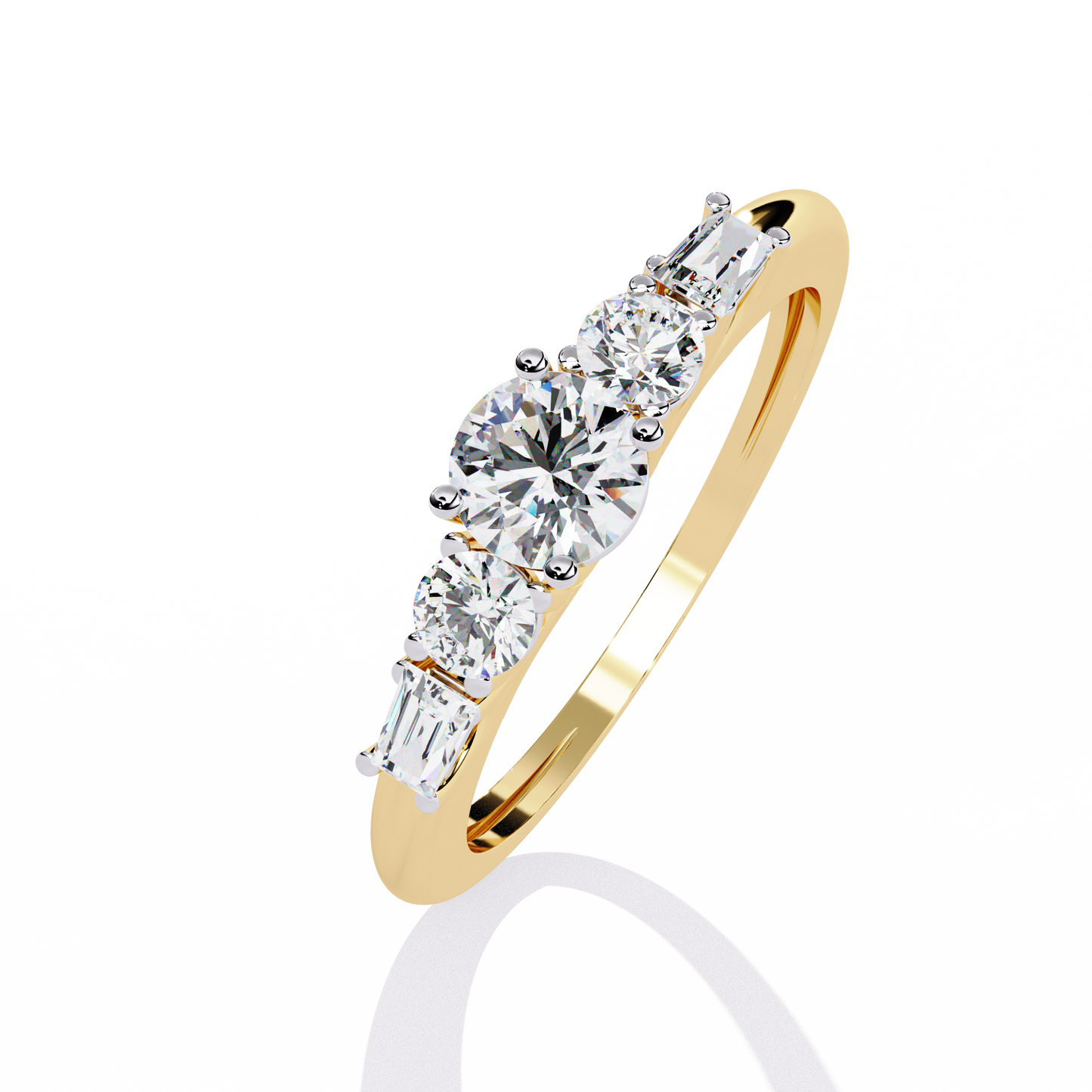 Dual Destiny Diamond Engagement Ring