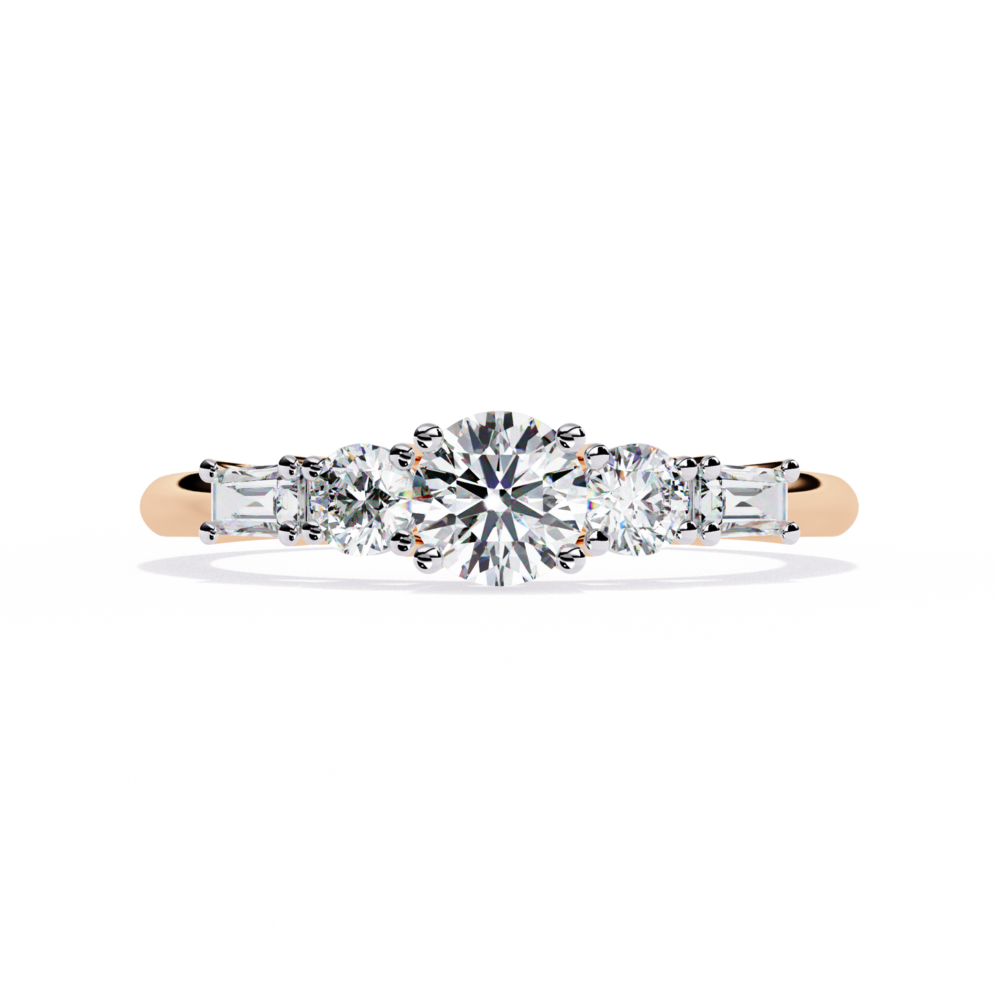 Dual Destiny Diamond Engagement Ring