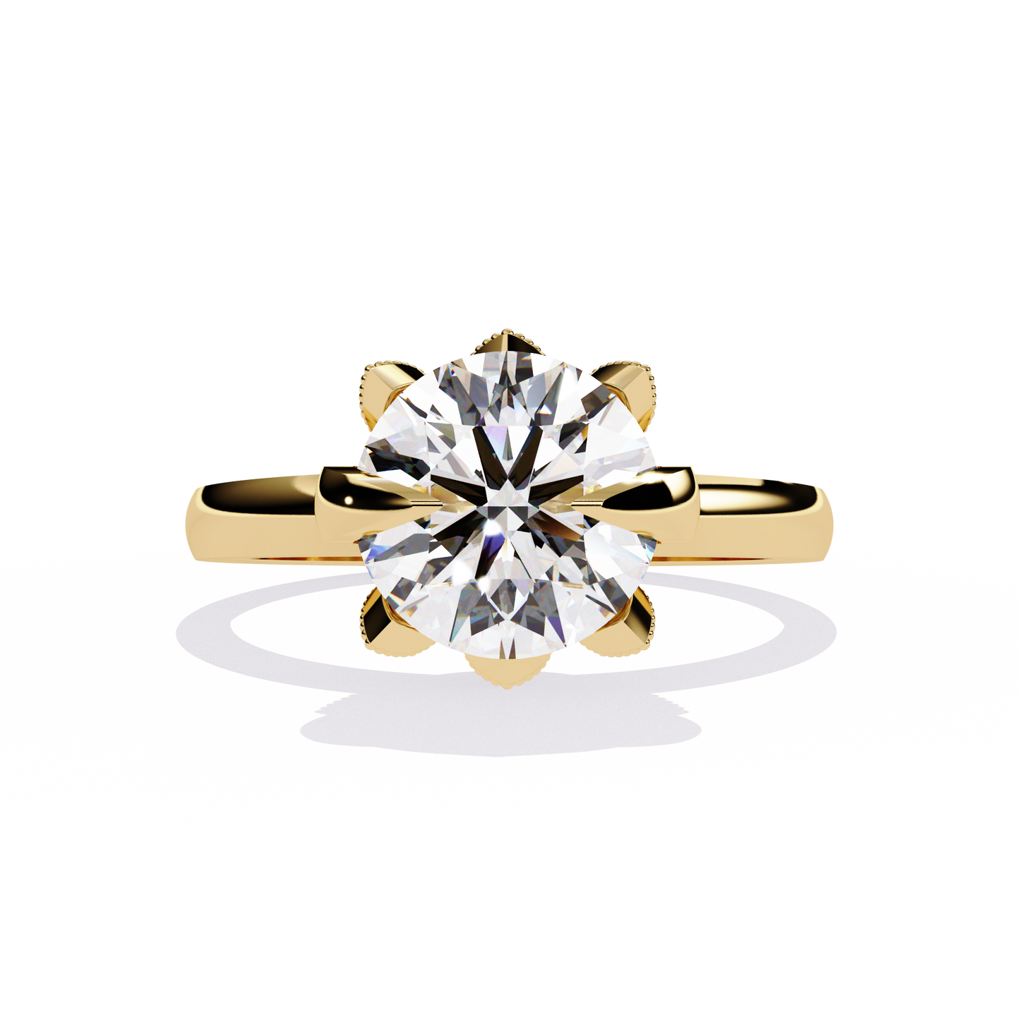 Eternal Halo Solitaire Rings